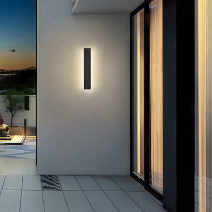 Brilagi - LED външно стеннo осветително тяло LINEAR LED/8W/230V 4000K IP65 30 см черно CRI 90