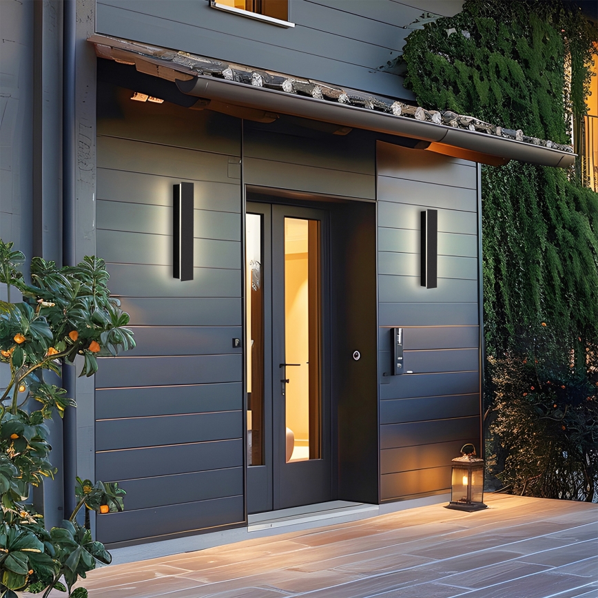 Brilagi - LED външно стеннo осветително тяло LINEAR LED/8W/230V 4000K IP65 30 см черно CRI 90