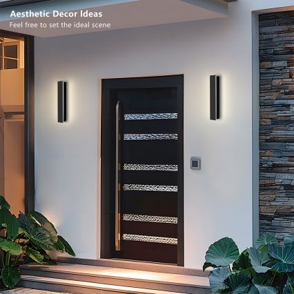 Brilagi - LED външно стеннo осветително тяло LINEAR LED/8W/230V 4000K IP65 30 см черно CRI 90