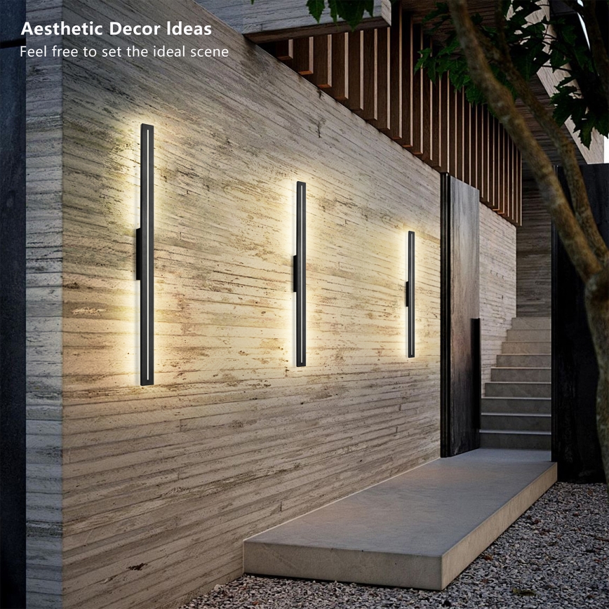 Brilagi - LED външно стенно осветително тяло LINEO LED/24W/230V 3000K IP65 100 см черно CRI 90