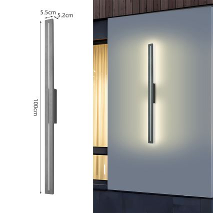 Brilagi - LED външно стенно осветително тяло LINEO LED/24W/230V 4000K IP65 100 см антрацит