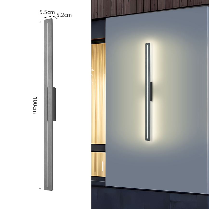 Brilagi - LED външно стенно осветително тяло LINEO LED/24W/230V 4000K IP65 100 см антрацит