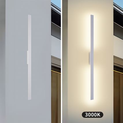 Brilagi - LED външно стенно осветително тяло LUNA LED/24W/230V 3000K IP65 100 cm бяло CRI 90