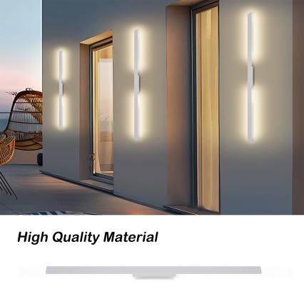 Brilagi - LED външно стенно осветително тяло LUNA LED/24W/230V 3000K IP65 100 cm бяло CRI 90