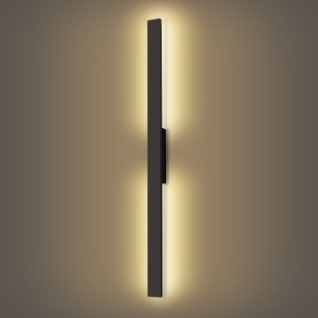 Brilagi - LED външно стенно осветително тяло LUNA LED/24W/230V 3000K IP65 100 cm черно
