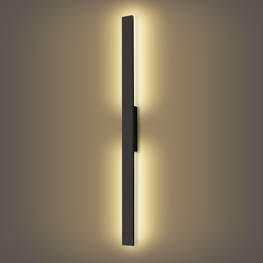 Brilagi - LED външно стенно осветително тяло LUNA LED/24W/230V 3000K IP65 100 cm черно