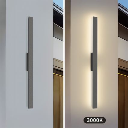 Brilagi - LED външно стенно осветително тяло LUNA LED/24W/230V 3000K IP65 100 cm антрацит