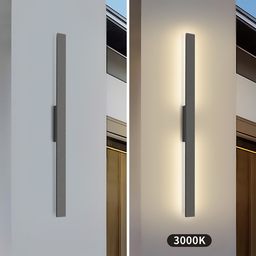 Brilagi - LED външно стенно осветително тяло LUNA LED/24W/230V 3000K IP65 100 cm антрацит