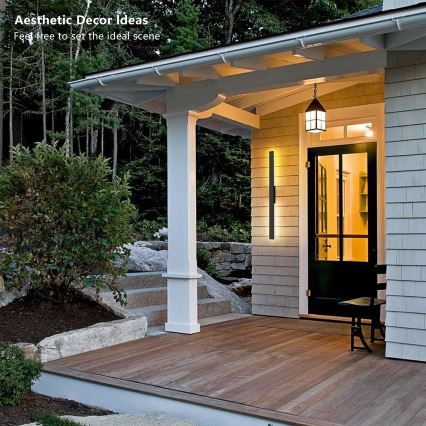 Brilagi - LED външна стенна лампа LUNA LED/24W/230V 3000K IP65 100 cm черна CRI 90