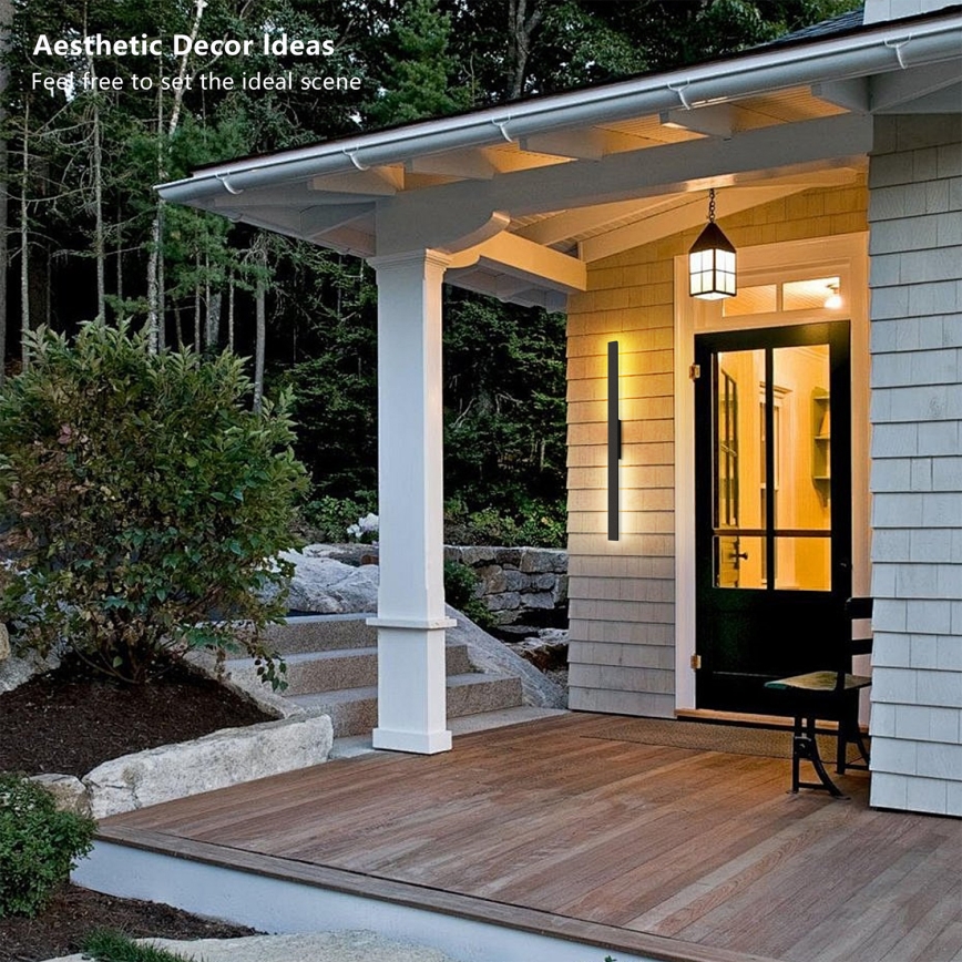 Brilagi - LED външна стенна лампа LUNA LED/24W/230V 3000K IP65 100 cm черна CRI 90