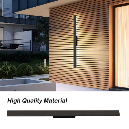 Brilagi - LED външна стенна лампа LUNA LED/24W/230V 3000K IP65 100 cm черна CRI 90