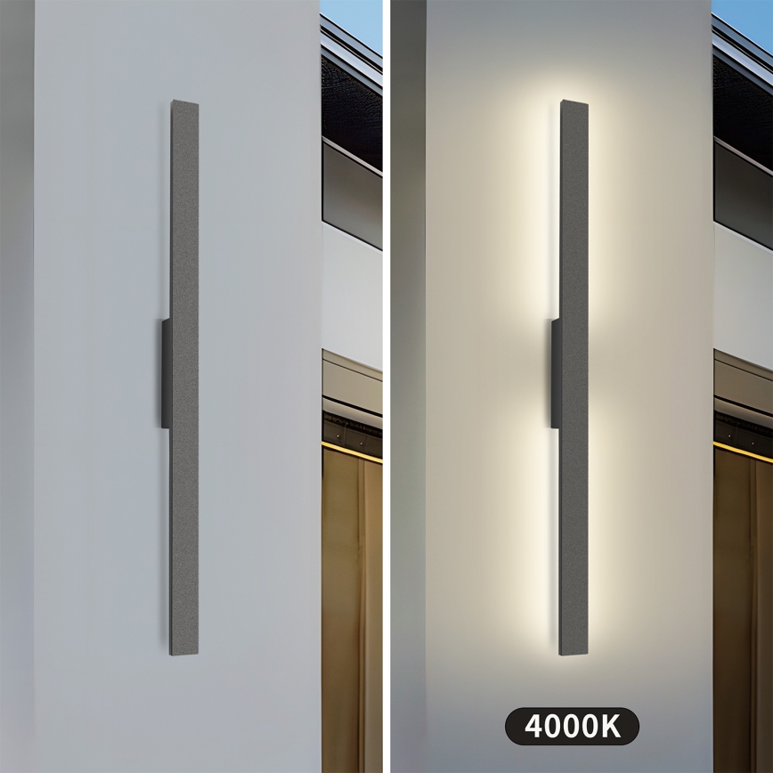 Brilagi - LED външно стенно осветително тяло LUNA LED/24W/230V 4000K IP65 100 cm антрацит