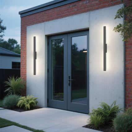Brilagi - LED външно стенно осветително тяло LUNA LED/24W/230V 4000K IP65 100 cm антрацит