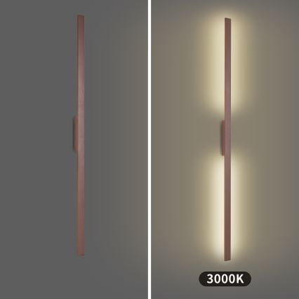 Brilagi - LED външно стенно осветително тяло LUNA LED/30W/230V 3000K IP65 150 cm кафяво CRI 90