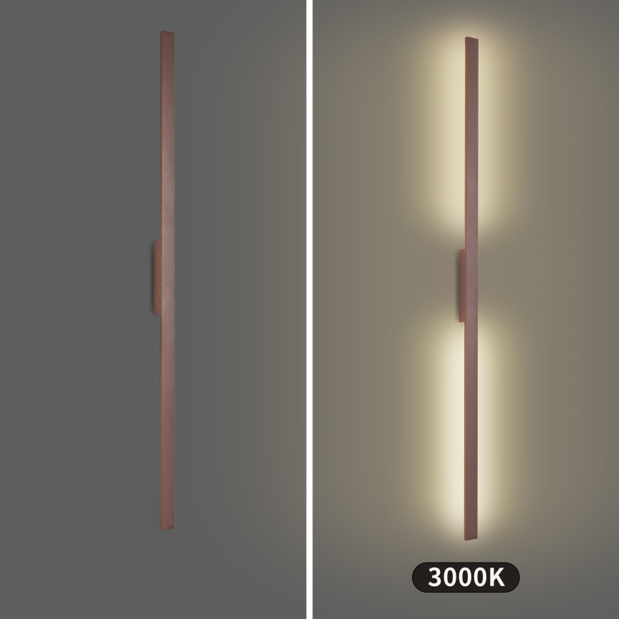 Brilagi - LED външно стенно осветително тяло LUNA LED/30W/230V 3000K IP65 150 cm кафяво CRI 90
