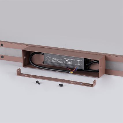 Brilagi - LED външно стенно осветително тяло LUNA LED/30W/230V 3000K IP65 150 cm кафяво CRI 90