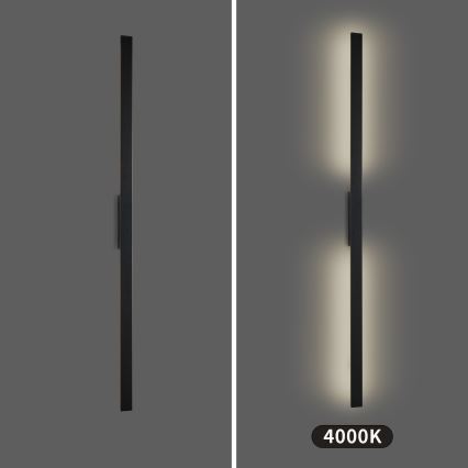 Brilagi - LED външно стенно осветително тяло LUNA LED/30W/230V 4000K IP65 150 см черно CRI 90