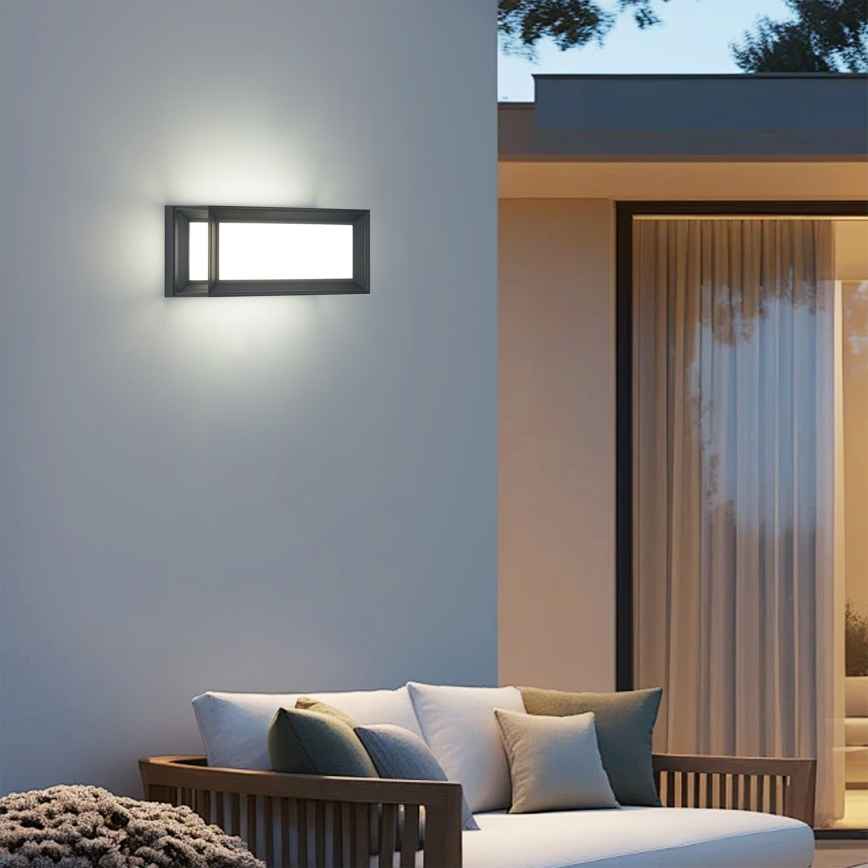 Brilagi - LED външно стенно осветително тяло PARKER LED/12W/230V 3000/4500/6000K антрацит IP44