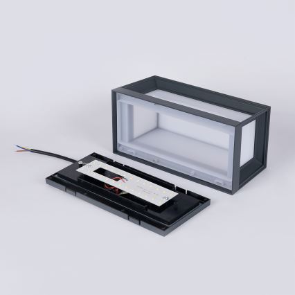 Brilagi - LED външно стенно осветително тяло PARKER LED/12W/230V 3000/4500/6000K антрацит IP44