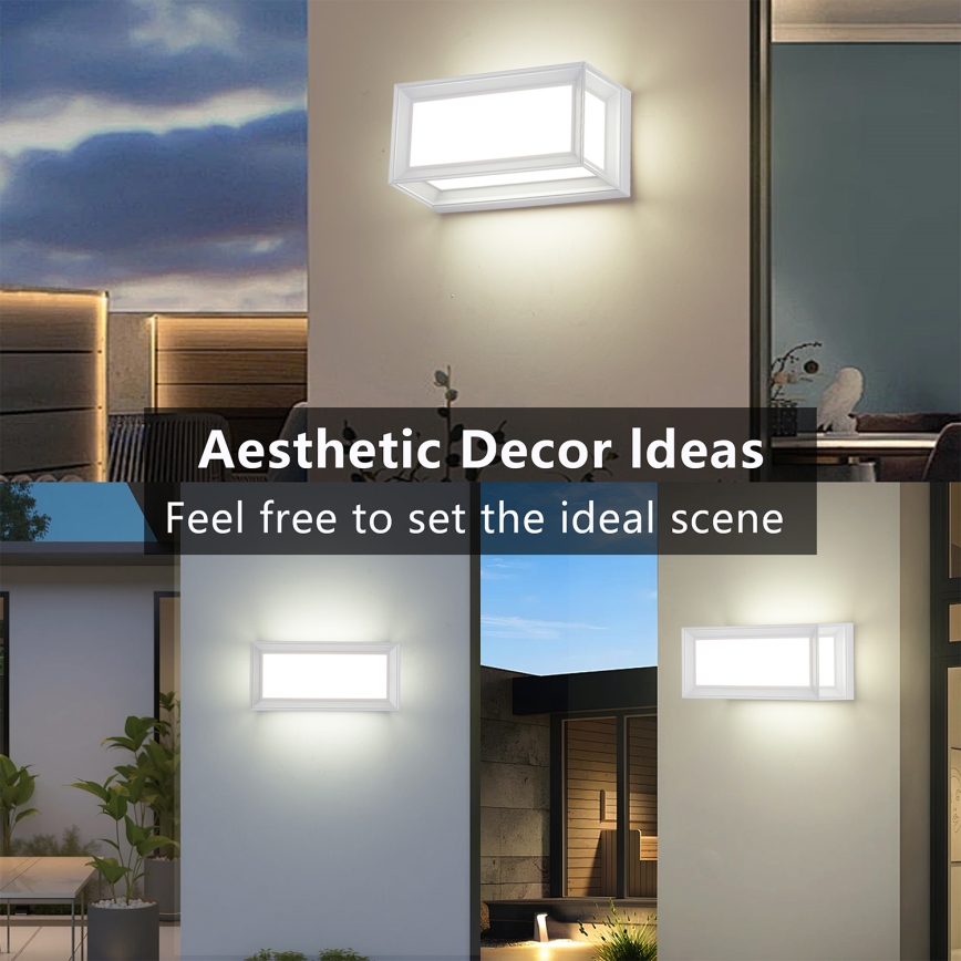 Brilagi - Външно стенно LED осветително тяло PARKER LED/12W/230V 3000/4500/6000K бяло IP44