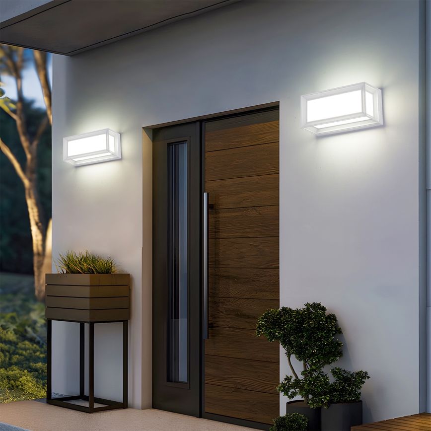 Brilagi - Външно стенно LED осветително тяло PARKER LED/12W/230V 3000/4500/6000K бяло IP44