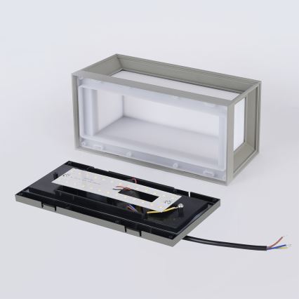Brilagi - LED външно стенно осветително тяло PARKER LED/12W/230V 3000/4500/6000K сиво IP44