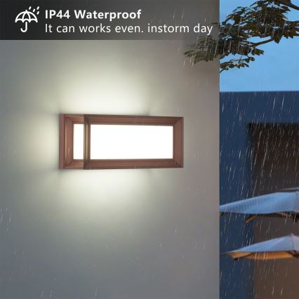 Brilagi - LED външно стенно осветително тяло PARKER LED/12W/230V 3000/4500/6000K кафяво IP44