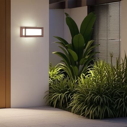 Brilagi - LED външно стенно осветително тяло PARKER LED/12W/230V 3000/4500/6000K кафяво IP44