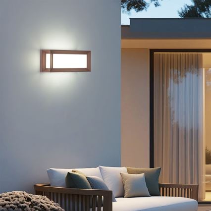 Brilagi - LED външно стенно осветително тяло PARKER LED/12W/230V 3000/4500/6000K кафяво IP44