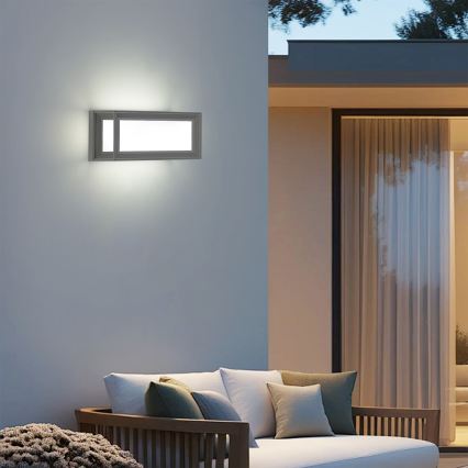 Brilagi - LED външно стенно осветително тяло PARKER LED/12W/230V сиво IP44