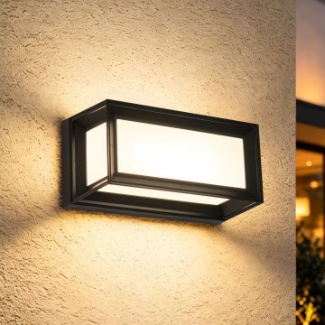 Brilagi - LED външно стенно осветително тяло PARKER със сензор LED/12W/230V, черно, IP44