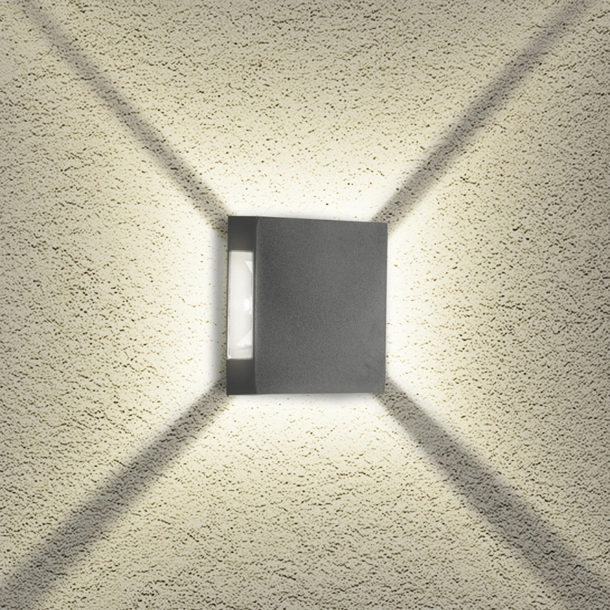 Brilagi - LED външно стенно осветително тяло QUADRAY LED/4W/230V антрацит IP65