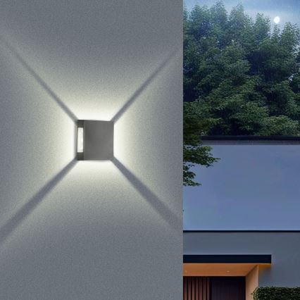 Brilagi - LED външно стенно осветително тяло QUADRAY LED/4W/230V антрацит IP65