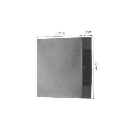 Brilagi - LED външно стенно осветително тяло QUADRAY LED/4W/230V антрацит IP65