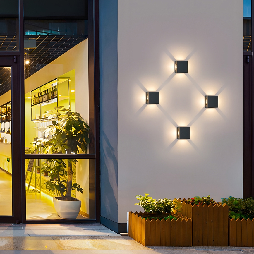 Brilagi - LED външно стенно осветително тяло QUADRAY LED/6W/230V антрацит IP54