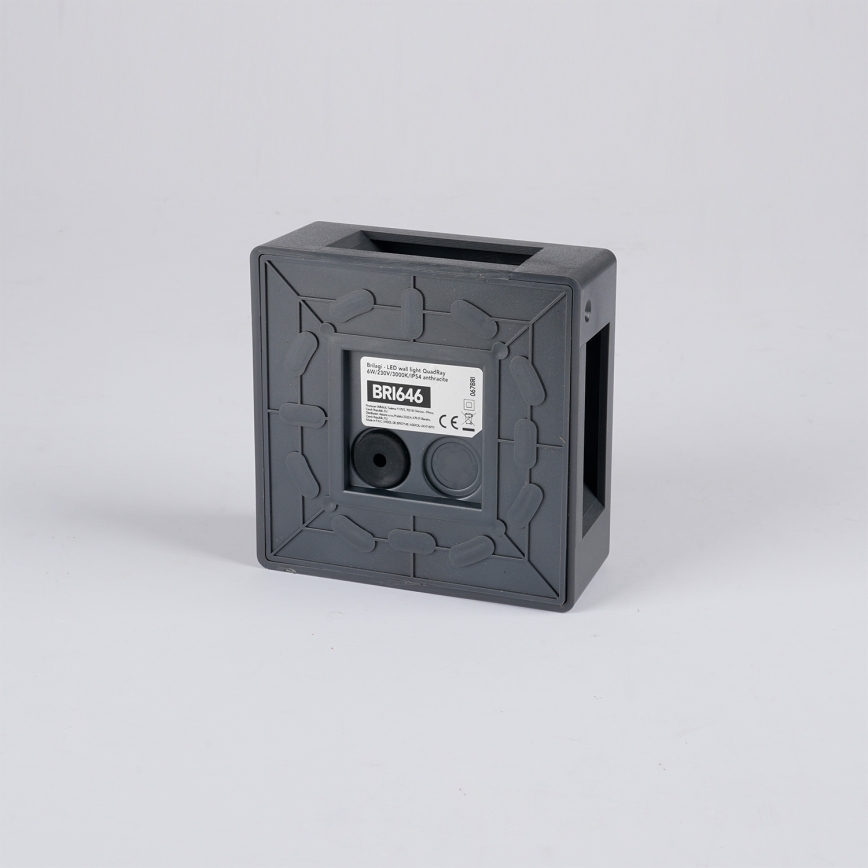 Brilagi - LED външно стенно осветително тяло QUADRAY LED/6W/230V антрацит IP54