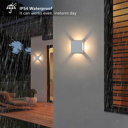 Brilagi - LED Външно стенно осветително тяло QUADRAY LED/6W/230V бяло IP54