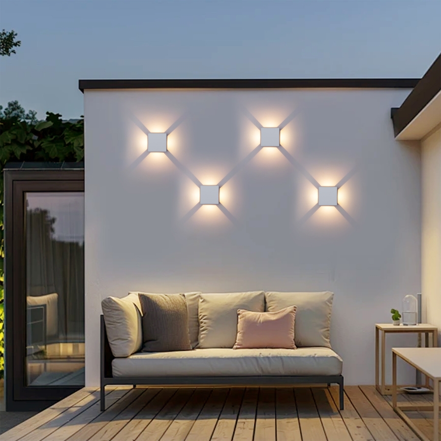 Brilagi - LED Външно стенно осветително тяло QUADRAY LED/6W/230V бяло IP54