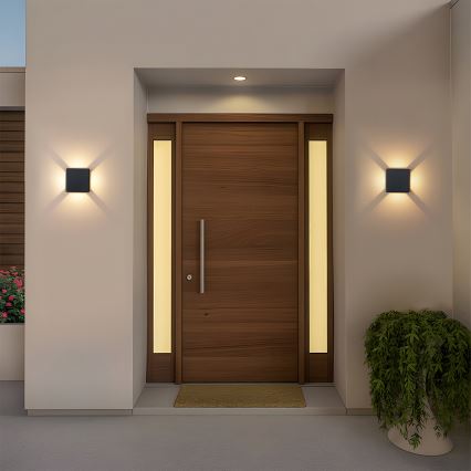 Brilagi - LED външно стенно осветително тяло QUADRAY LED/6W/230V черно IP54