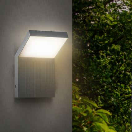 Brilagi - LED външно стенно осветително тяло RIANO LED/8W/230V, сребристо, IP65