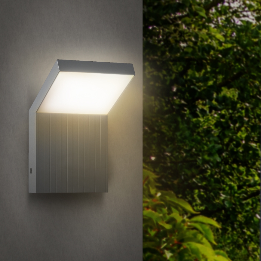 Brilagi - LED външно стенно осветително тяло RIANO LED/8W/230V, сребристо, IP65