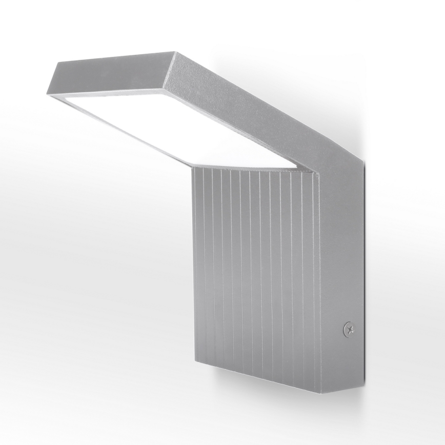 Brilagi - LED външно стенно осветително тяло RIANO LED/8W/230V, сребристо, IP65