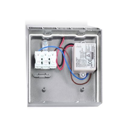 Brilagi - LED външно стенно осветително тяло RIANO LED/8W/230V, сребристо, IP65