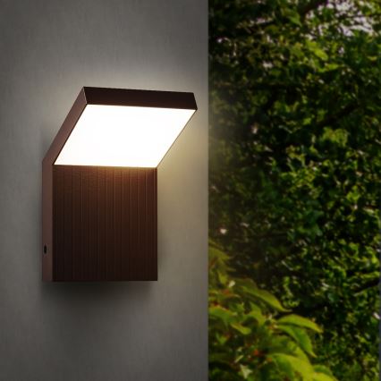 Brilagi - LED външно стенно осветително тяло RIANO LED/8W/230V кафяво IP65