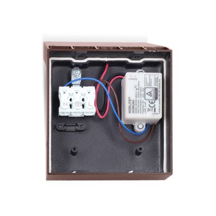 Brilagi - LED външно стенно осветително тяло RIANO LED/8W/230V кафяво IP65