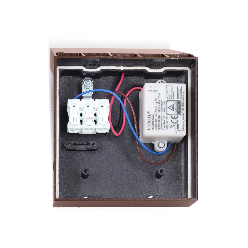 Brilagi - LED външно стенно осветително тяло RIANO LED/8W/230V кафяво IP65