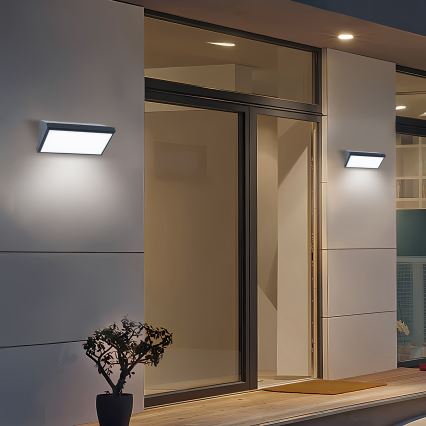 Brilagi - LED външно стеннo осветително тяло със сензор TRIANGLE LED/20W/230V антрацит IP65