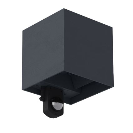 Brilagi - LED външно стенно осветително тяло със сензор CUBE LED/6W/230V антрацит IP65