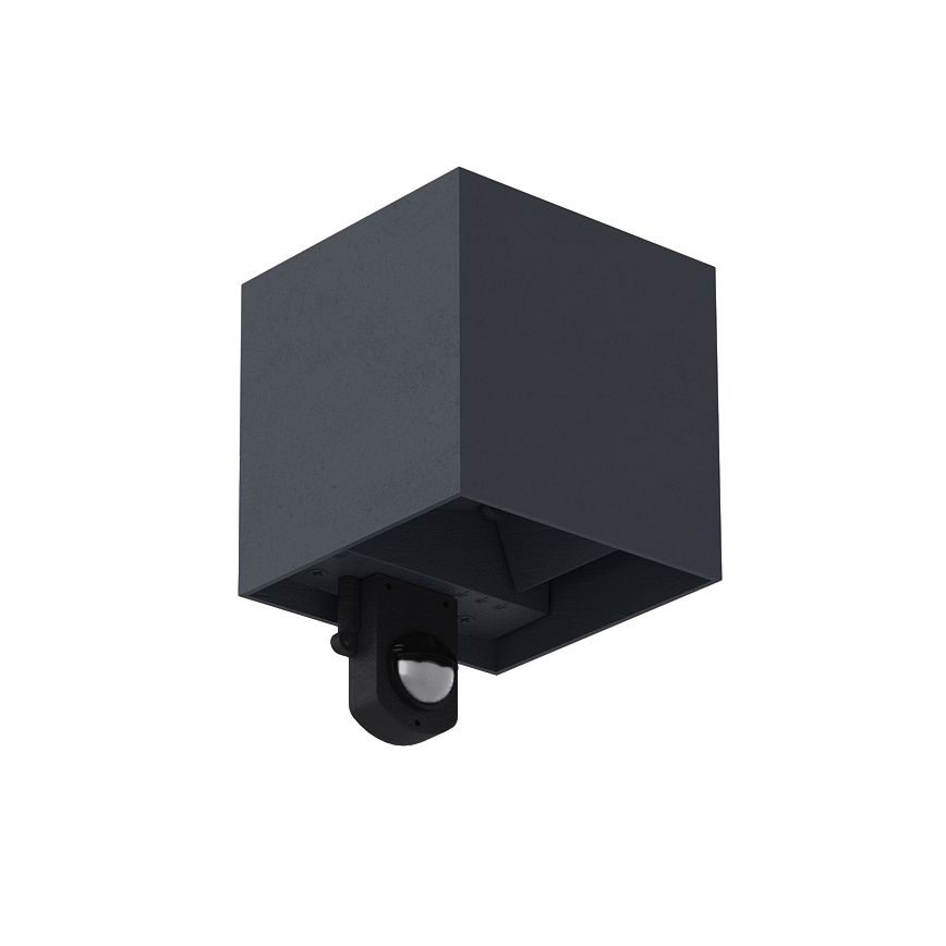 Brilagi - LED външно стенно осветително тяло със сензор CUBE LED/6W/230V антрацит IP65
