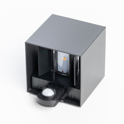 BRILAGI - LED външно стенно осветително тяло със сензор CUBE LED/6W/230V антрацит IP65